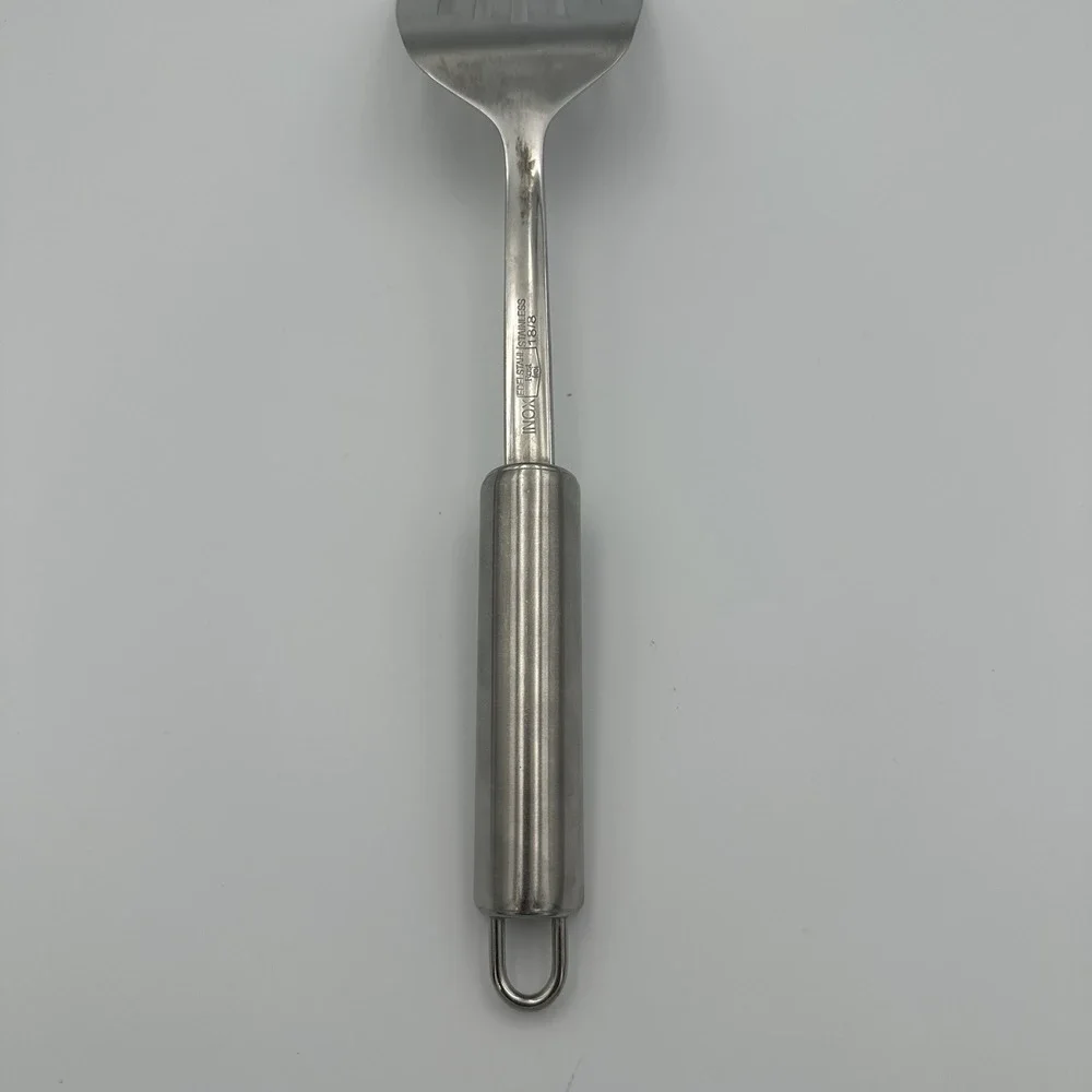 Inox Edelstahl‎ Rostfrei Stainless 18/8 Slotted Spatula Flipper Rubber Grip